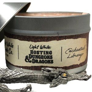 Hosting Dungeons and Dragons Leather Book Candle